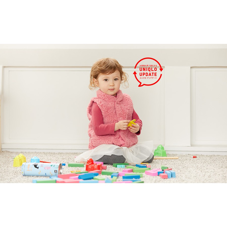 Áo ghi lê nỉ lông cừu Uniqlo Nhật bản cho baby từ 80 đến 100cm