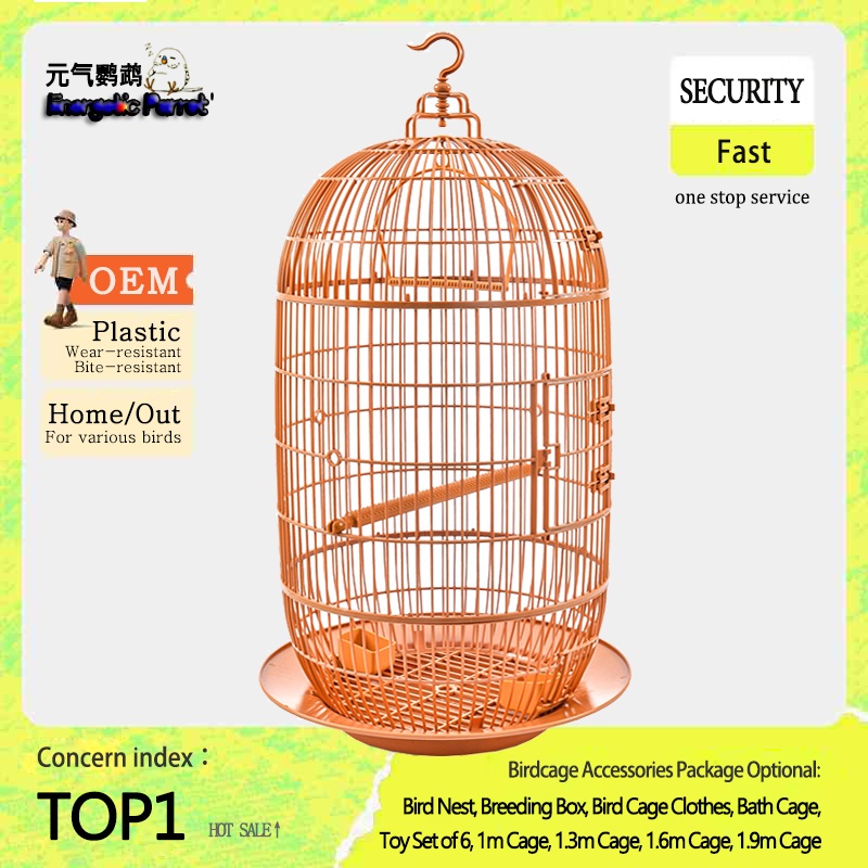 Lồng Chim Hình Tròn Phong Cách Châu Âu Dành Cho Chim Vẹt