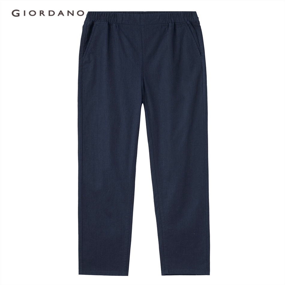 Quần dài GIORDANO 05411063 cho nữ lưng co giãn dài đến mắt cá chân
