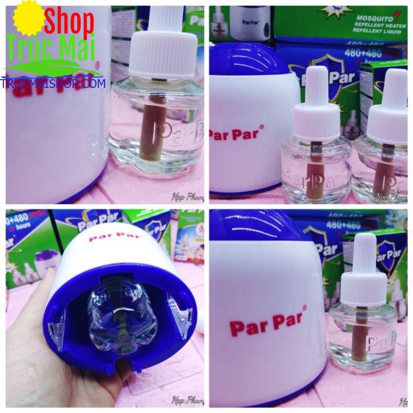 máy đuổi muỗi parpar tăng kèm lọ tinh dầu