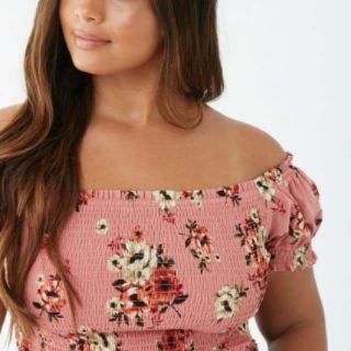 CROPTOP SMOCKING FOREVER 21 BIG SIZE