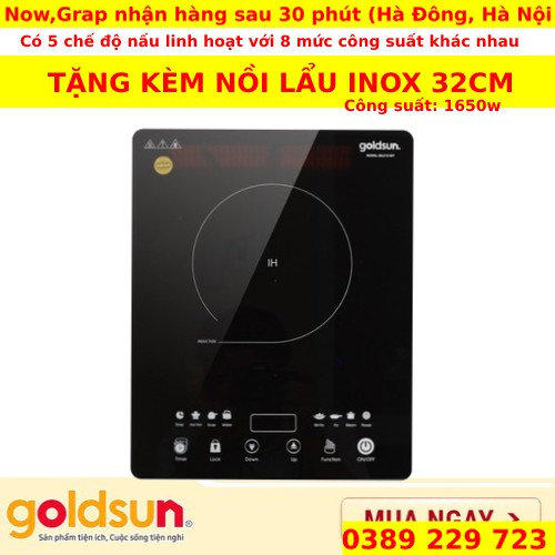 Bếp Từ Đơn Cảm Ứng Goldsun 💢TẶNG KÈM NỒI INOX CAO CẤP💢