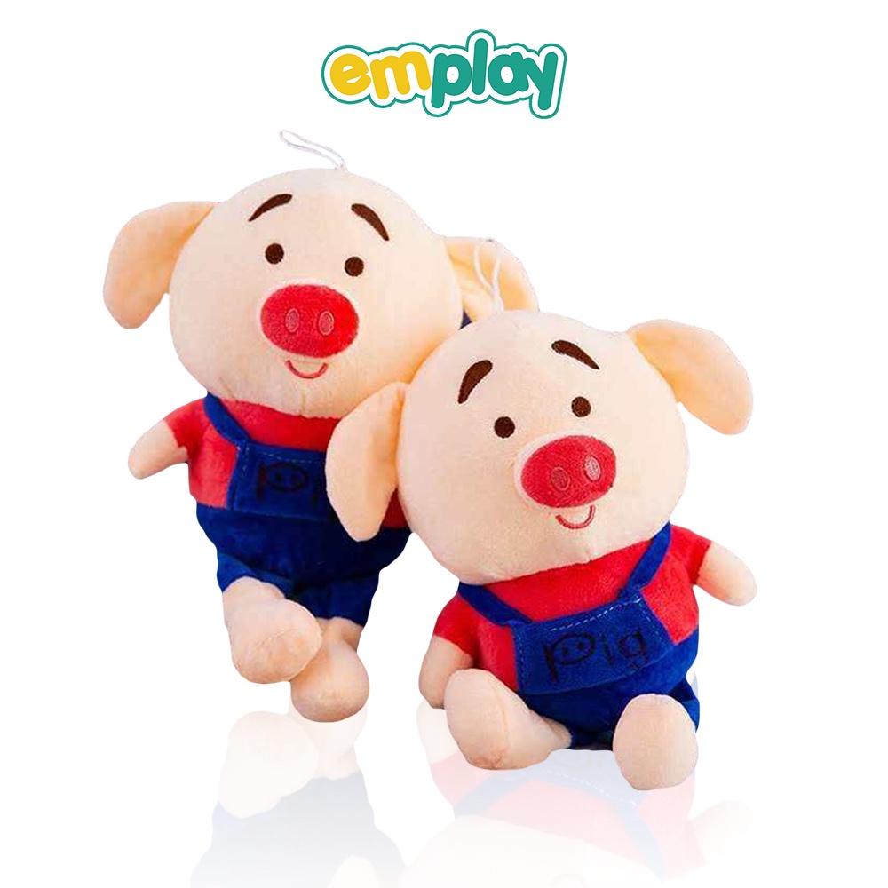 Gấu bông heo yếm Pig Emplay cao cấp thiết kế vỏ nhưng mềm mịn, co giãn 4 chiều an toàn cho trẻ em