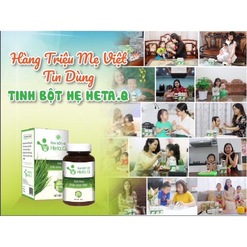 Tinh bột hẹ Heta.Q bé hết bón, ăn ngon, tiêu hoá tốt