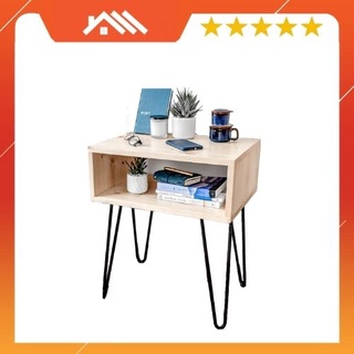 Tủ đầu giường/ Kệ gỗ phòng ngủ đa năng chân sắt cao 60cm