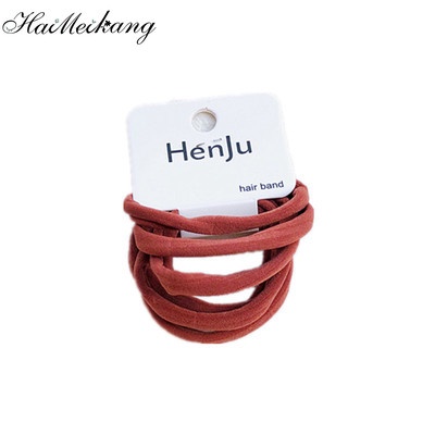 Haimeikang Set 6 dây buộc tóc co giãn tốt phong cách Hàn Quốc xinh xắn