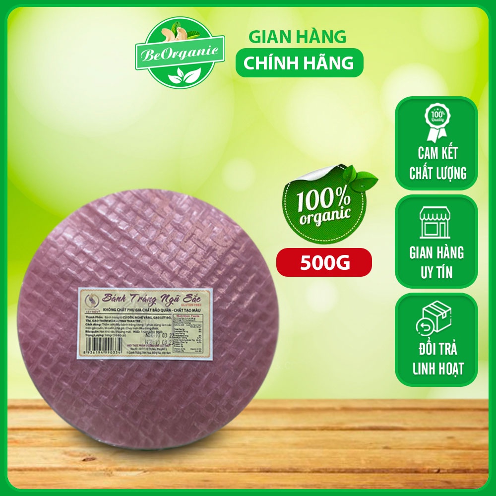 Bánh Tráng Cuốn Gạo Lứt Cát Thủy 500g Beorganic - Giảm Cân Eat Clean Healthy, Eco Food, Organic Food  Ngũ Sắc