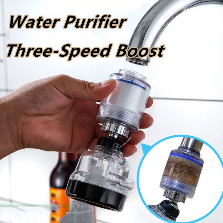 Đầu Lọc Nước Hai Đầu Xoay 360 Độ Gắn Vòi Rửa Nhà Bếp/Nhà Tắm Tiết Kiệm Nước