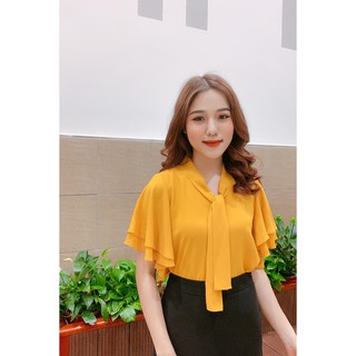 Áo sơ mi ngắn tay nơ cổ - 20Again