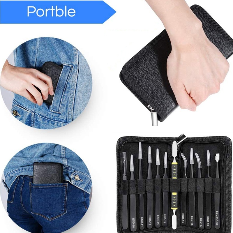 Bộ 12 Nhíp Hai Đầu Bằng Kim Loại Cho Nhạc Cụ Quạ