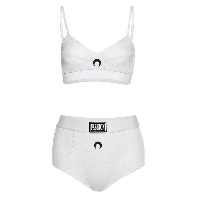 Set áo tank top hoạ tiết in chữ và quần short cho phái nữ