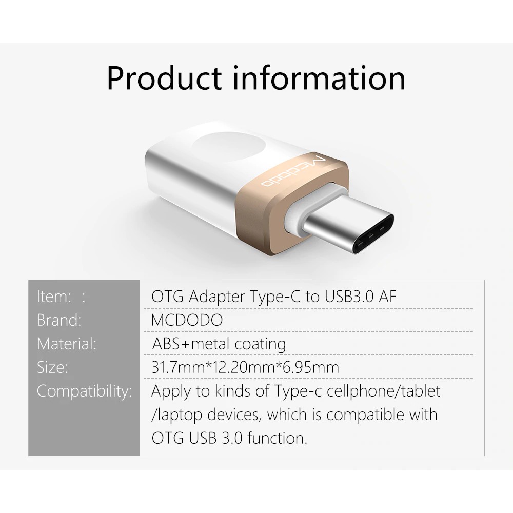 Thiết bị chuyển đổi cổng kết nối Type-C sang USB 3.0 dành cho thiết bị samsung huawei
