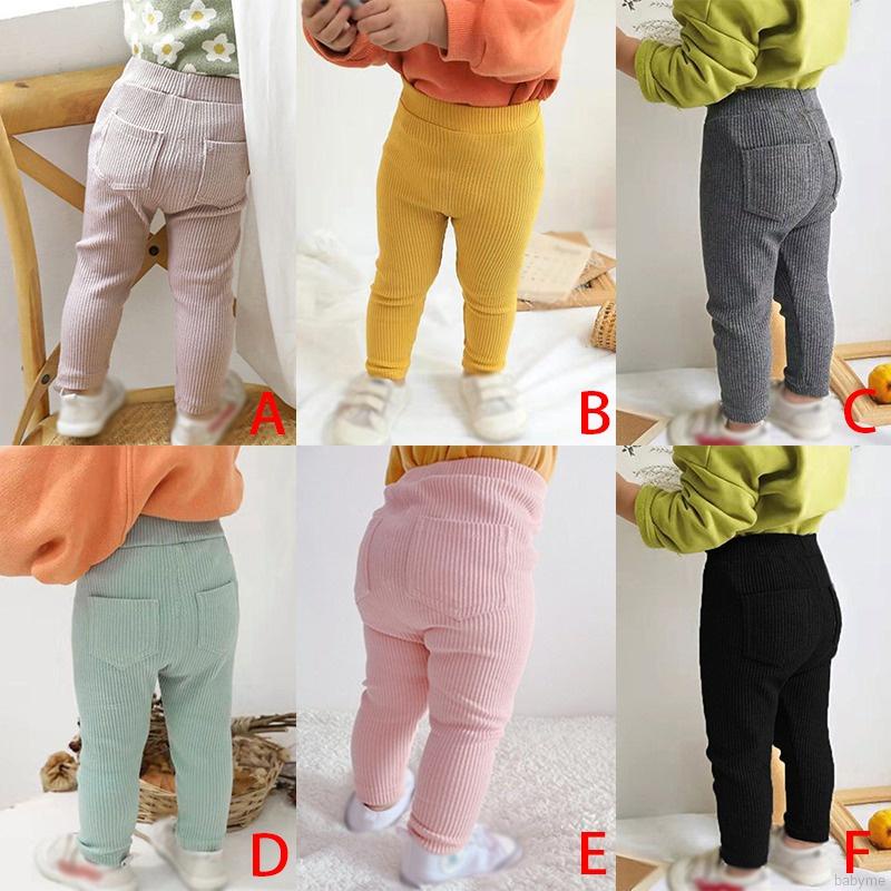Quần legging bằng cotton mỏng may túi thời trang cho bé