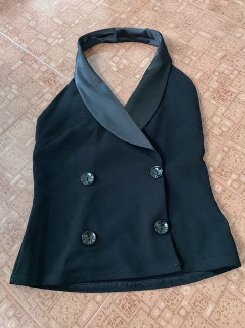 Thanh lý set vest hở lưng màu đen