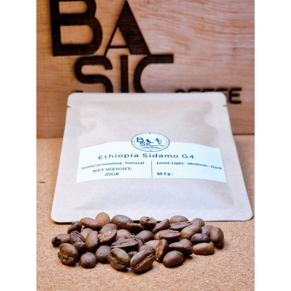 Combo Cà Phê Ethiopia Guji Hambela, Yirgacheffe GeDeo, Misty, Sidamo Basic Coffee 200gr