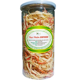Mực xé hấp nước dừa hũ 200g - thiên đường ăn vặt