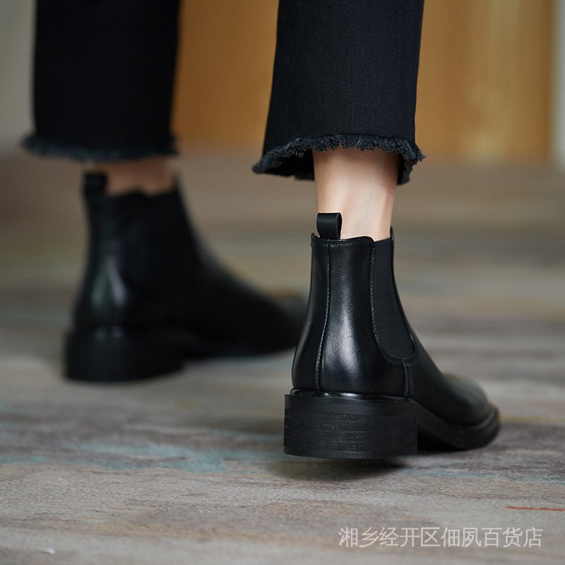 Giày Bốt Martin Cổ Thấp Phong Cách Anh Quốc Thời Trang Xuân Thu 2021 Cá Tính Cho Nữ