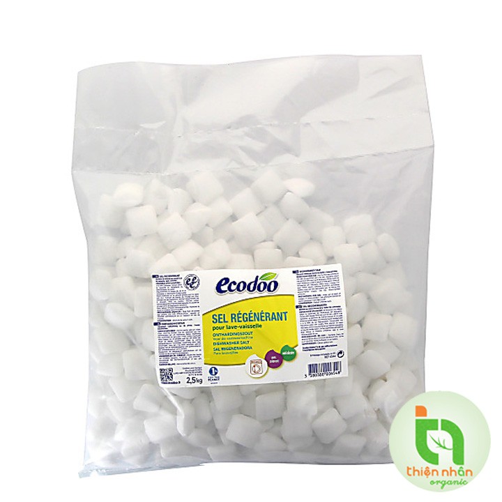 Muối cho máy rửa chén (natural) Ecodoo 2.5kg Regenerating salt for dishwashers