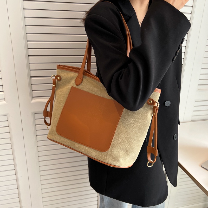Túi Xách Canvas Cỡ Lớn Thiết Kế Đơn Giản Thời Trang