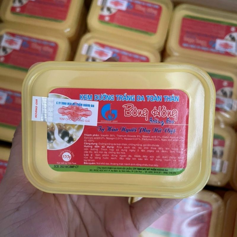 Lẻ Kem bông hồng Hoàng Gia mới hủ 100g