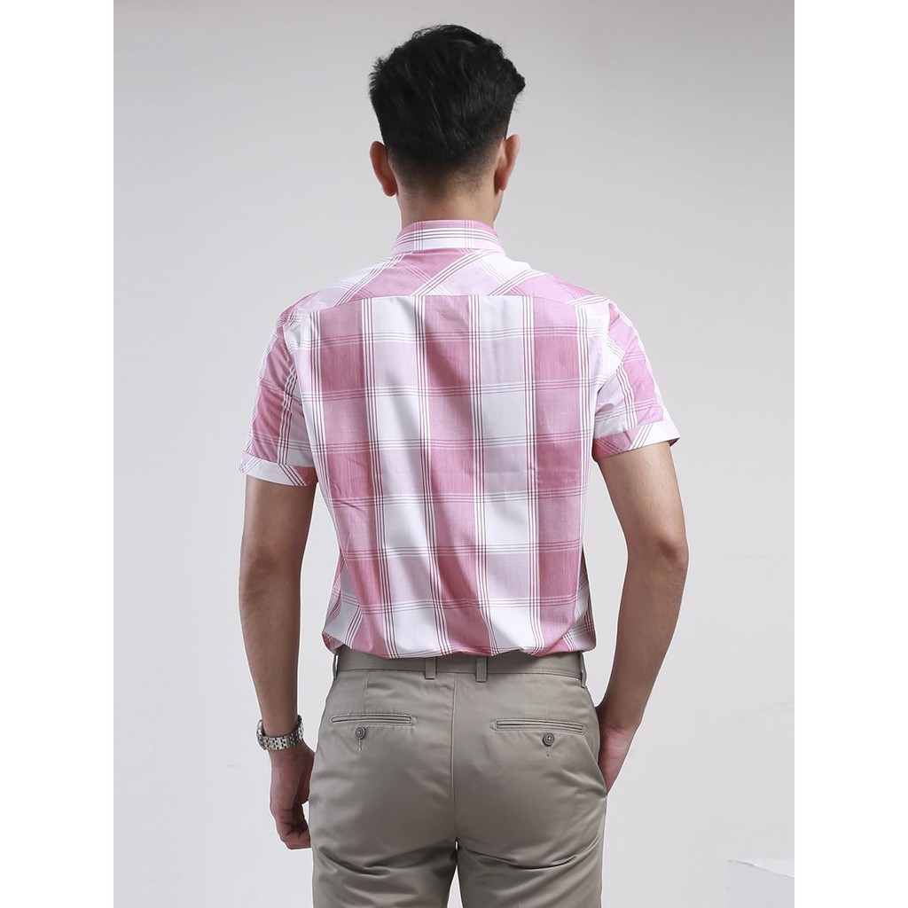 Áo sơ mi nam ngắn tay ARISTINO họa tiết kẻ caro lớn - ASS082S8 | BigBuy360 - bigbuy360.vn