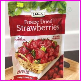 💖💖 Dâu Tây sấy khô nguyên trái DJ&A 100g 💖 Nhập Khẩu Chính Ngạch Australia 💖100g
