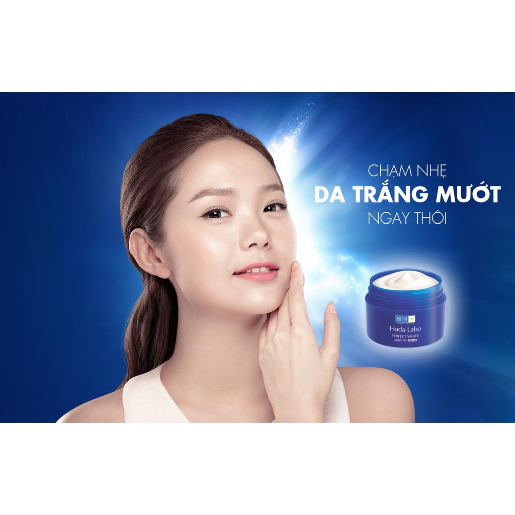 Kem Dưỡng Trắng Da Tối Ưu Hada Labo Perfect White Cream 50g (Xanh)