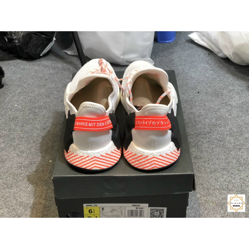 Giày Thể Thao NMD R1 V2 Trắng Gót Đỏ Cực Phong Cách Cho Cả Nam và Nữ Clever Man Store