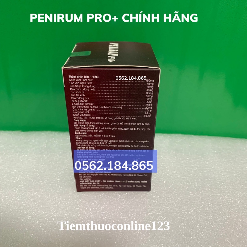 Penirum PRO+  Viên Uống Sinh Lý Tăng Phong Độ Nâng Bản Lĩnh - Hộp 30 Viên Phiên Bản Cải Tiến