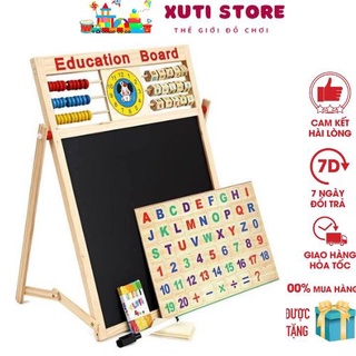 Bảng gỗ từ tính 2 mặt tặng kèm bộ chữ số Xutistore