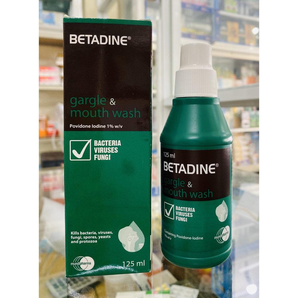 BETADIN/ NƯỚC SÚC MIỆNG BETADIN - CHAI 125ML.