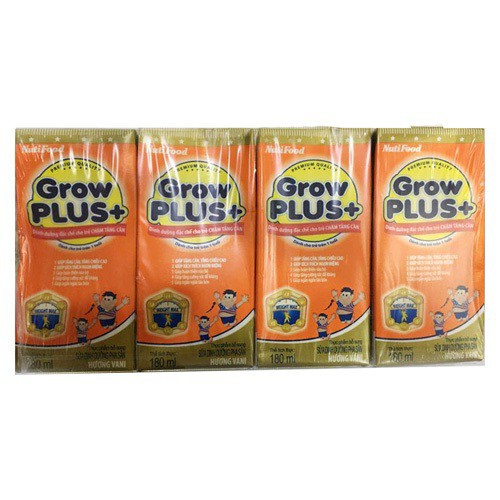 Thùng sữa bột pha sẵn NUTI GROW PLUS CAM 48 hộp - 180ml