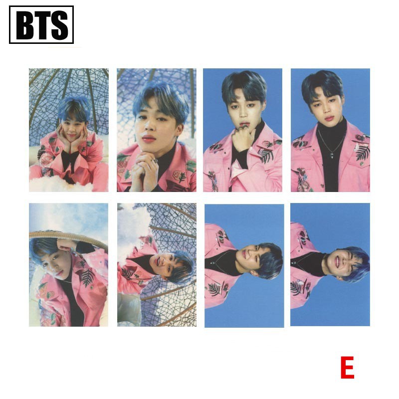 Bộ 8 tấm card nhóm BTS có chữ kí