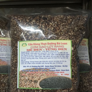 Cơm gạo lưt rang mè đen gói 500gr
