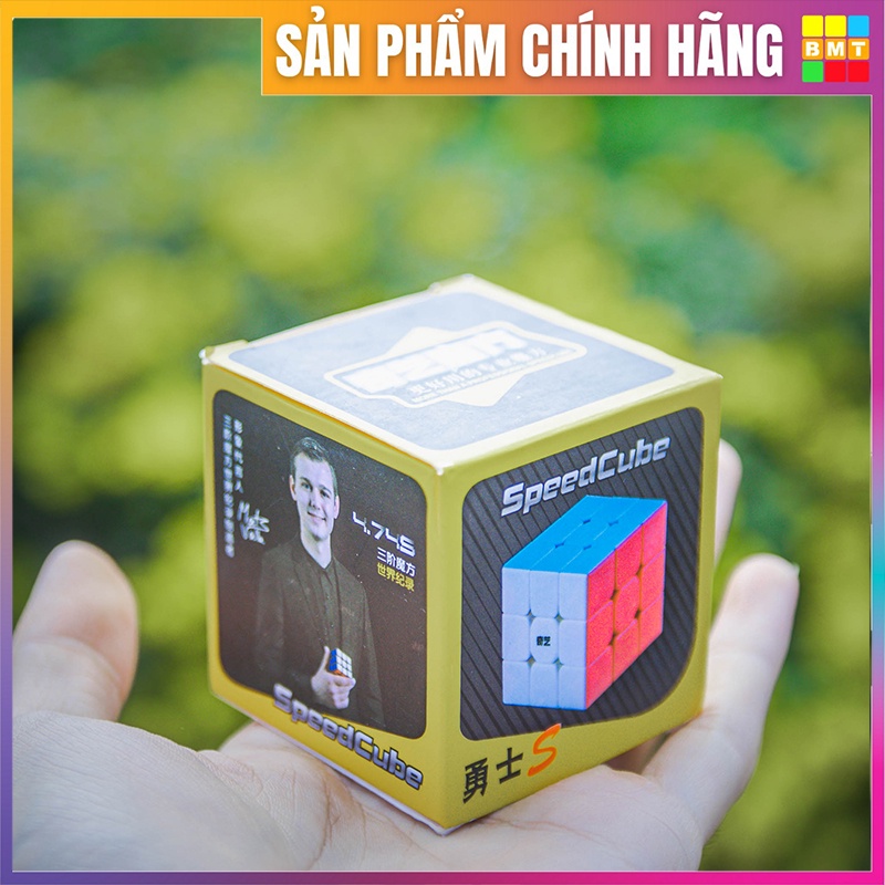 Rubik 3x3 QiYi Warrior S 3x3 Stickerless, Rubic 3 Tầng Không Viền Đồ Chơi Trí Tuệ Trẻ Em
