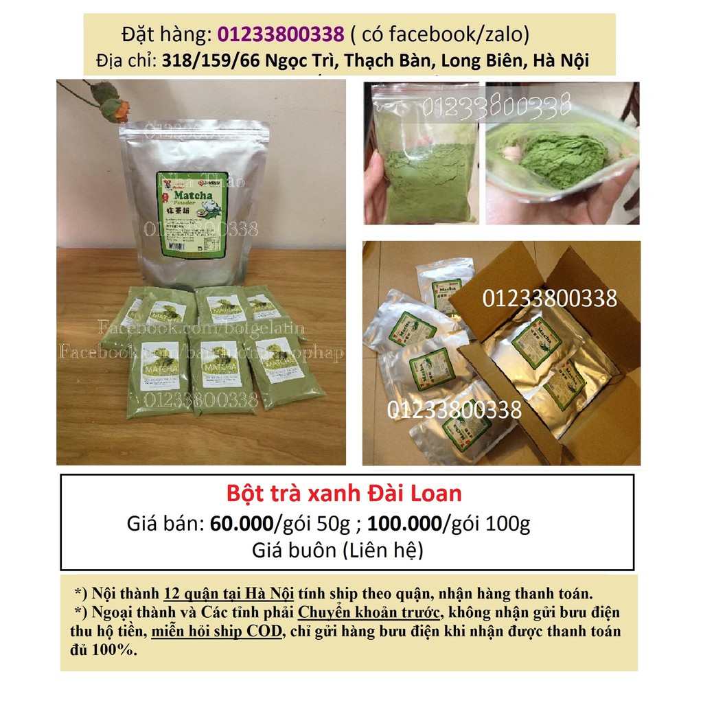 Bột trà xanh Matcha Đài Loan - 50gr