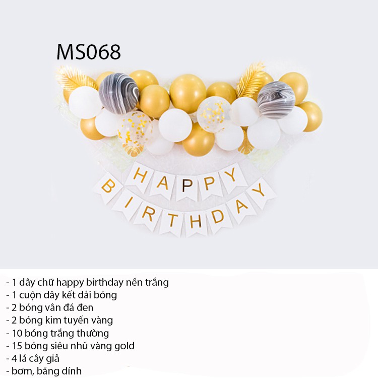 Trang trí sinh nhật cho bé FREE SHIPSet bóng sinh nhật tone màu pastel cho bé đẹp tặng kèm nhiều phụ kiện