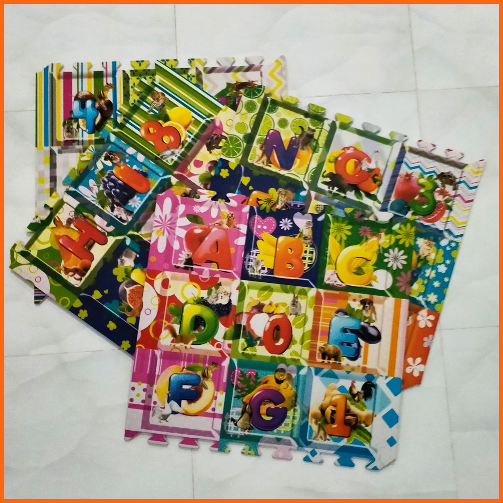 Thảm chơi cho bé hình chữ số (bộ 4 tấm)- Kích thước mỗi tấm 60x60x1cm- Hàng Việt Nam- Mẹ Tròn Store