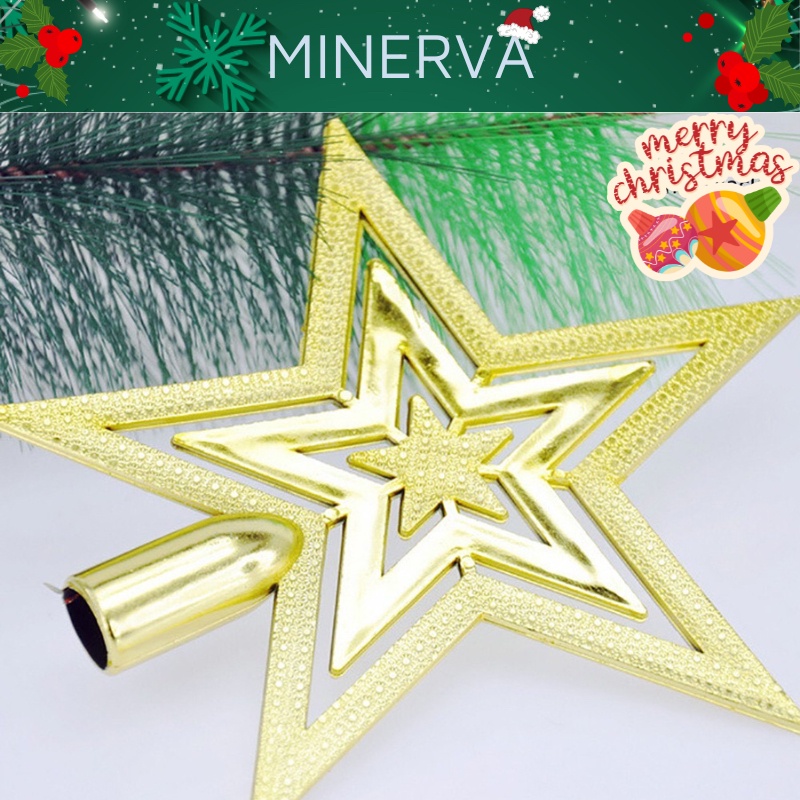 Ngôi sao vàng 3 kích thước treo chóp đỉnh cây thông trang trí Giáng Sinh