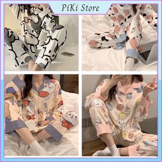 Bộ đồ ngủ nữ dài tay , đồ bộ pijama mặc nhà