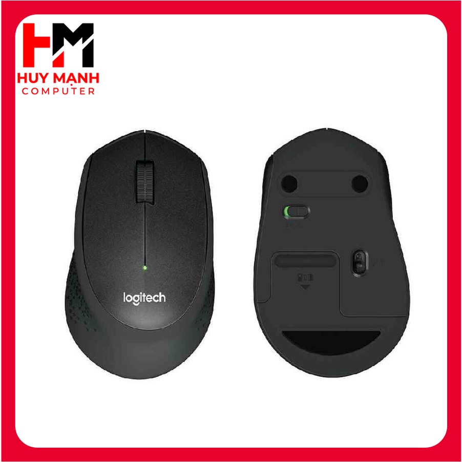 Chuột không dây Logitech M331 Slient Huy Mạnh Computer Chuột máy tính laptop kết nối usb không dây hàng chính hãng