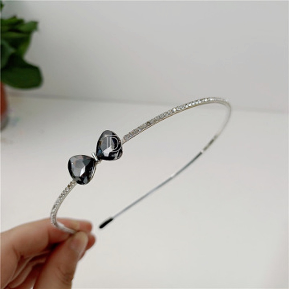 Cài tóc trang trí nơ đính đá giả thời trang sang trọng cho nữ