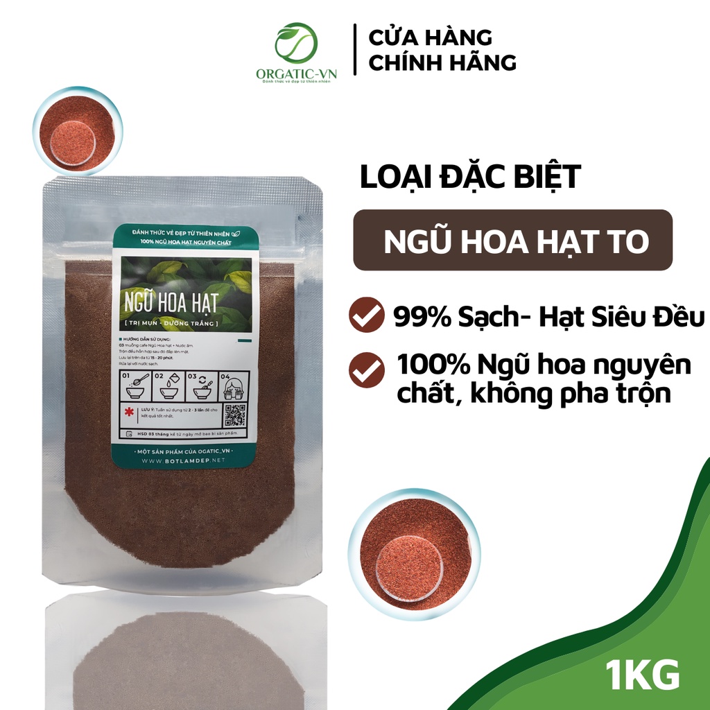 1Kg Ngũ hoa hạt OBAXUA nguyên chất cao cấp loại 1 (hạt đình lịch )