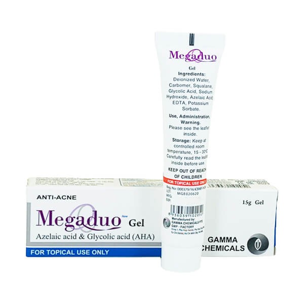 Megaduo Gel Giảm Mụn Ẩn Mờ Thâm Gamma Megaduo Gel AHA Plus 15g - Khongcoson