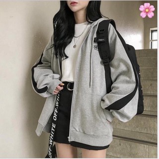 Áo khoác nỉ xám lue
