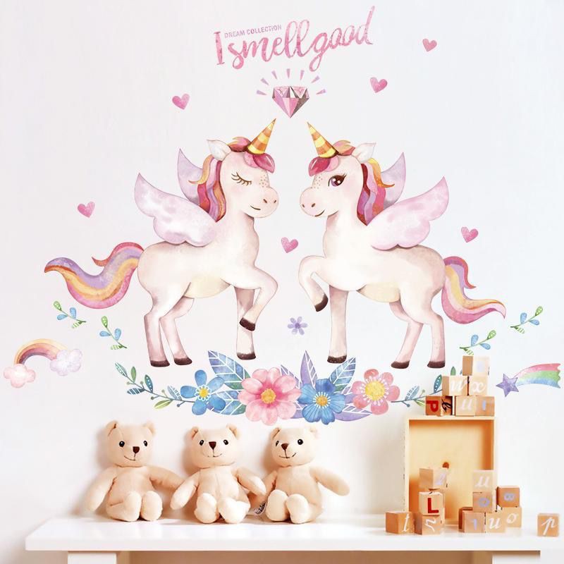 Decal dán tường ngựa Pony mẫu hàn QR9091