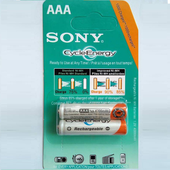 PIN SẠC SONY 2A - 3A -VĨ 2 VIÊN - 000146