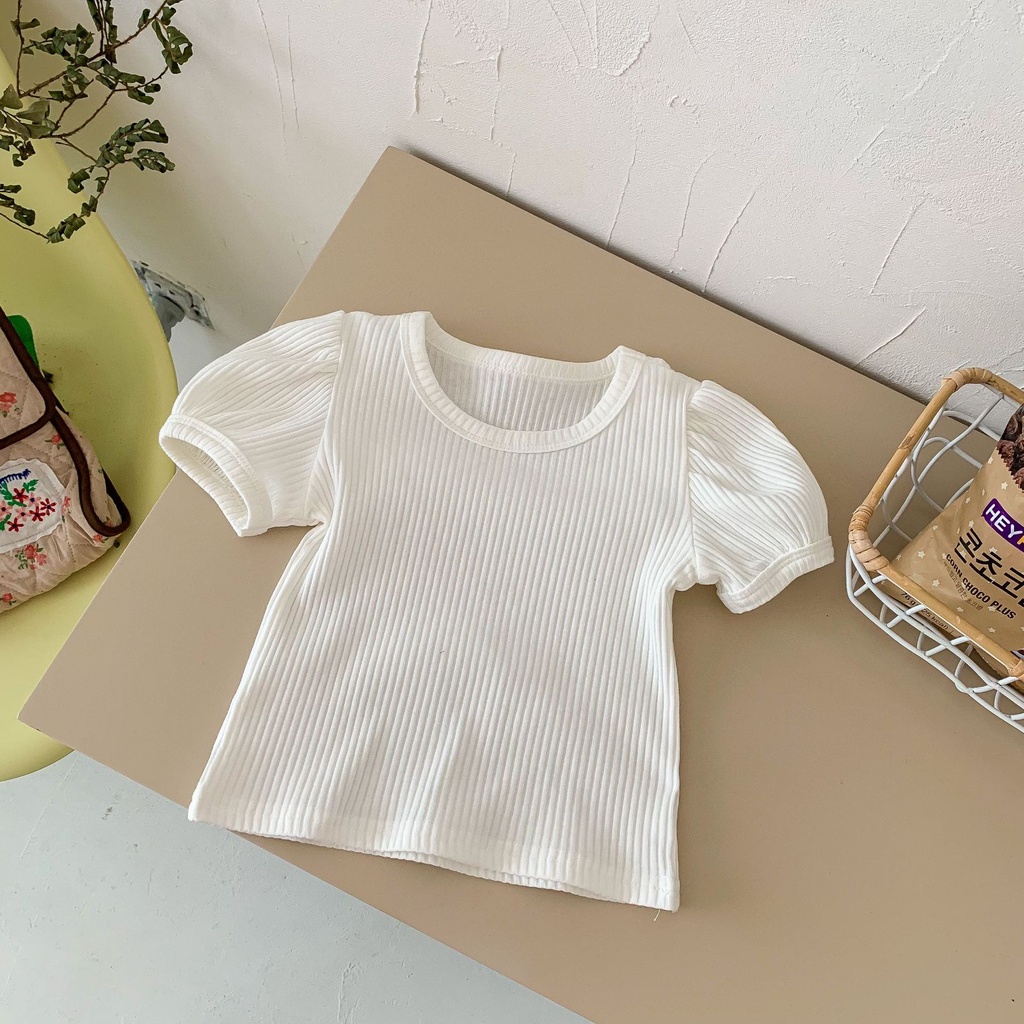 Bộ Áo Thun Ngắn Tay + Đầm Hai Dây Màu Xanh Dương Thời Trang Mùa Hè Cho Bé Gái