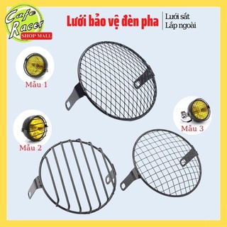 Khung lưới sắt bảo vệ đầu đèn pha xe máy phù hợp gáo tròn 6-7 icnh cho các dòng xe độ và PKL