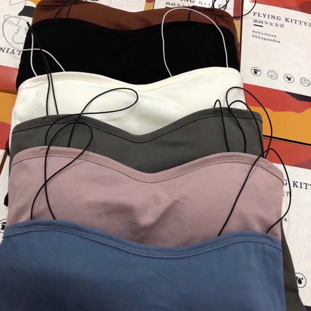 Áo Bra Nữ Hai Dây Mảnh Dáng Lửng Croptop 2055